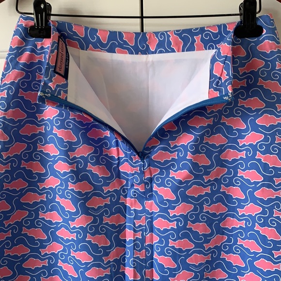 Vineyard Vines Preppy Fish Print Skirt Blue & Pink 🌸Host Pick🌸 - Picture 6 of 7